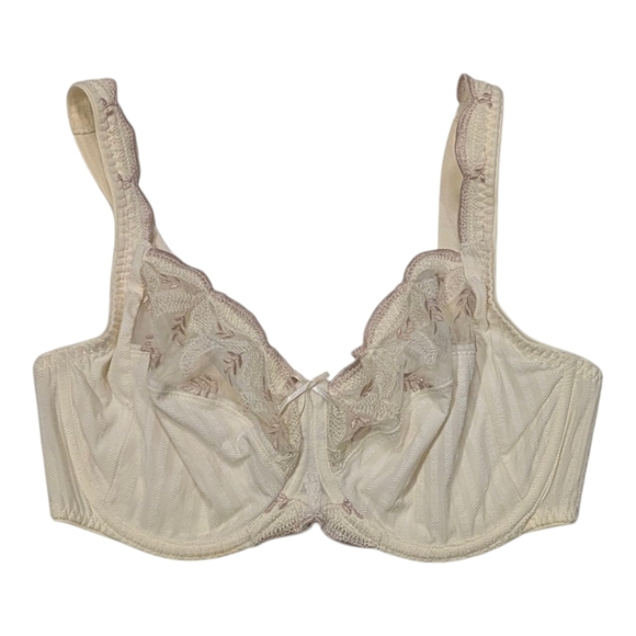 Chantelle Pont Neuf Full Coverage Unlined Elegant Cream Lace Bra 36 DDD 36F